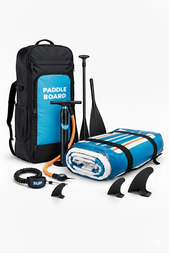 SUP equipment set used for paddle rental